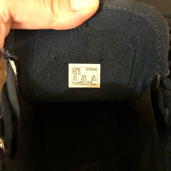 WORN ONCE Navy Hightop Vans - Picture 4 of 4